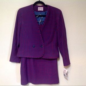 Pendleton skirt & blazer suite  Blu & purp 10 P